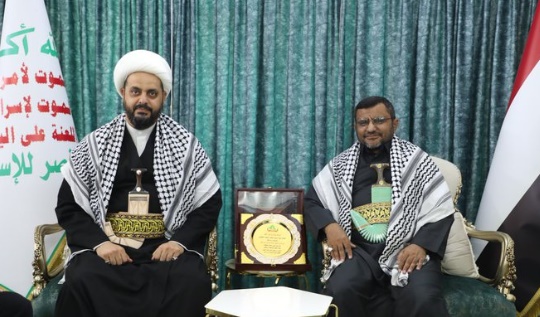 Al-Khazali (left) next to Abu Idris al-Sharafi (al-Khazali’s X account, July 21, 2024)