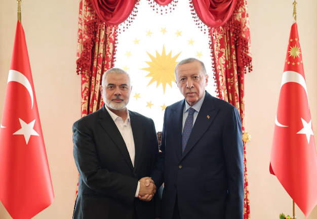 Haniyeh and Erdogan meet in April 2024 (al-Aqsa TV Telegram channel, April 20, 2024).