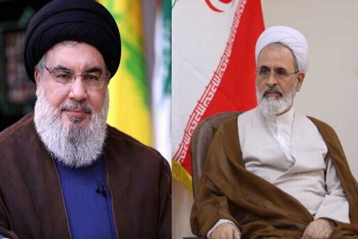 Ali-Reza Arafi (right) and Hezbollah secretary-general (IRNA, August 10, 2024)