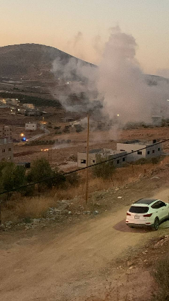 תצלום מסרטון המתעד את פיצוץ המטענים בידי המנגנונים (ערוץ הטלגרם A7rartoubas, 13 באוגוסט 2024)