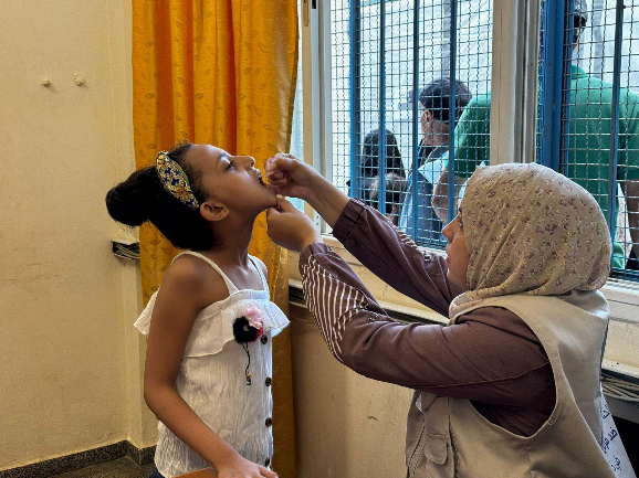 The polio vaccination campaign in the Gaza Strip (Theodoros Adhanom Gebra-Yesos' X account, September 1, 2024)