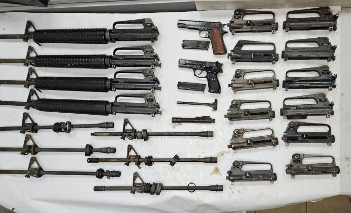 Weapons seized at the Jordanian border (Israel Police Force spokesperson, September 5, 2024)