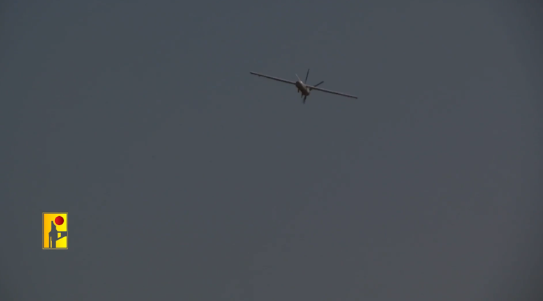 Two of the Shahad 101 electric-powered explosive drones en route to attacking the IDF base on September 10, 2024 (Hezbollah combat information Telegram channel, September 11, 2024)