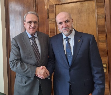 Al-Habash (right) with Bogdanov (Mahmoud al-Habas' Facebook page, September 20, 2024)