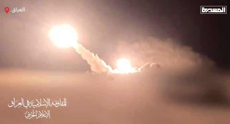 Two al-Arqab cruise missiles being launched (Islamic Resistance in Iraq Telegram channel, September 22, 2024). 