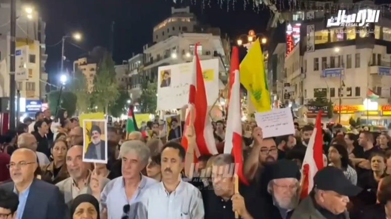 A procession in Ramallah (al-Arsal Agency Instagram account, September 28, 2024).