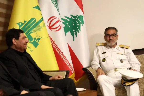 Shamkhani at the Hezbollah headquarters in Tehran (ILNA, September 30, 2024).