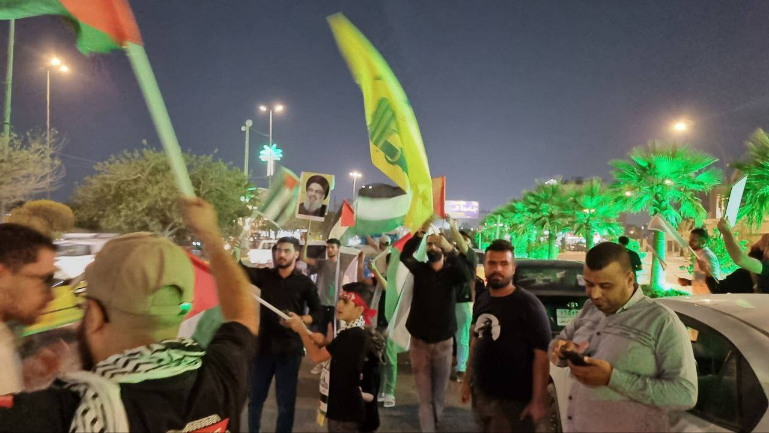 Celebrations in Iraq following the Iranian missile attack (Saberin News Telegram channel, October 1, 2024)