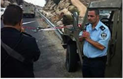 The site of the event (Spokesman for the Judea and Samaria District of the Israel Police Force, October 2, 2012).