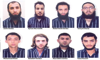 Pictures of the suspects issued by Jordanian News Agency Petra.