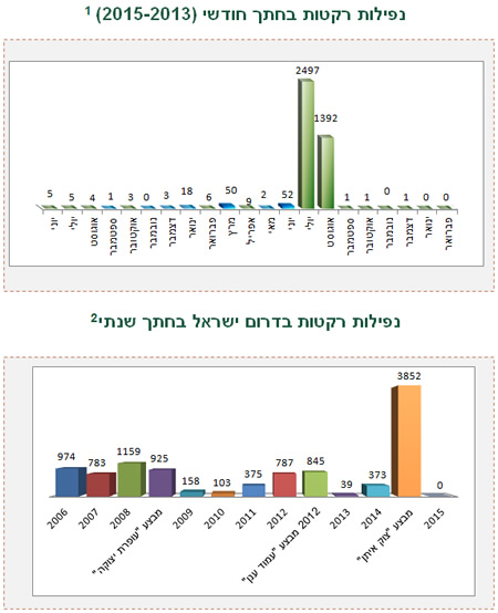 ירי רקטות ופצצות מרגמה לעבר ישראל 