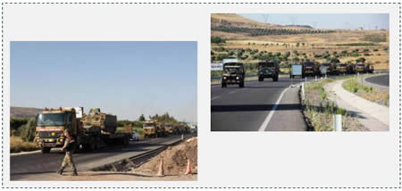 The Turkish Army reinforcing its troops along the border with Syria (PALDF Facebook page, July 2, 2015)